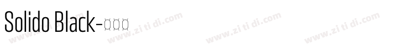 Solido Black字体转换